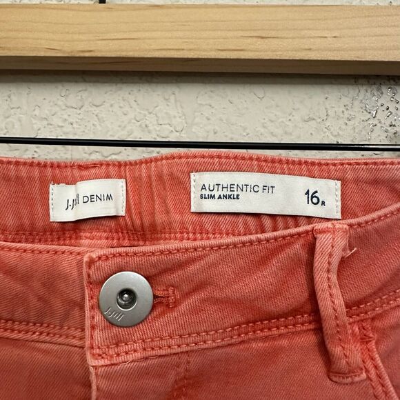 J.JILL Jeans Red Clover Denim Slim Ankle Authentic Fit Straight NWT - Picture 8 of 14